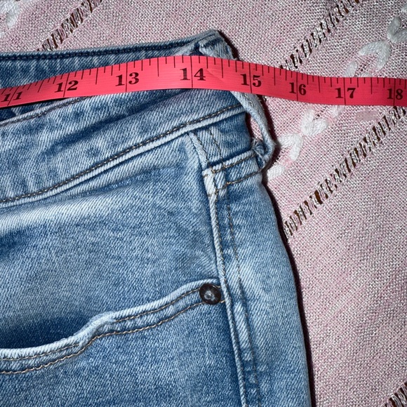 Free People CRVY Vintage Crop High-Rise Jeans, Raw Hem, sz 30 - Picture 12 of 14